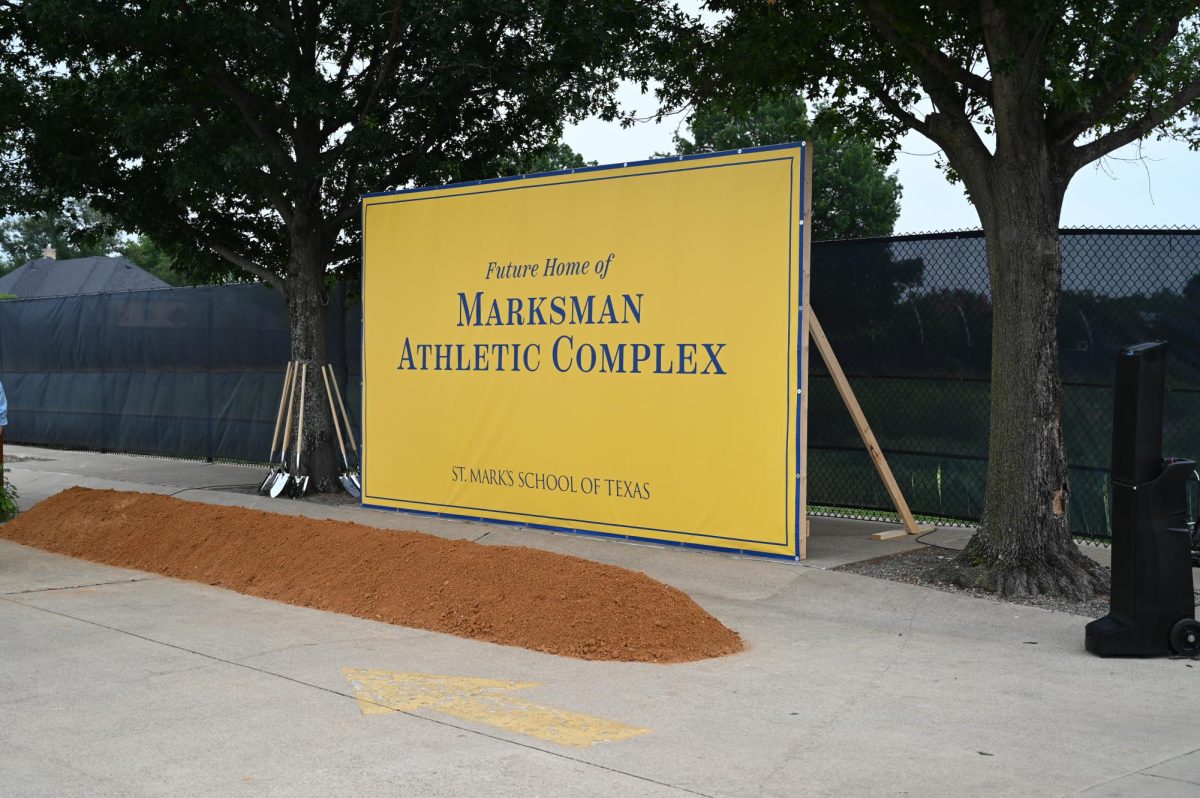 This sign marks where the Marksman Athletic Complex will be located.