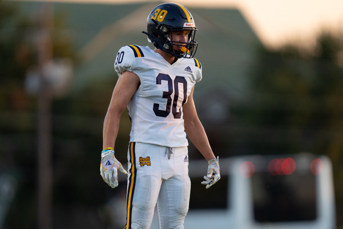 Saye awaits the next play in his first varisty start