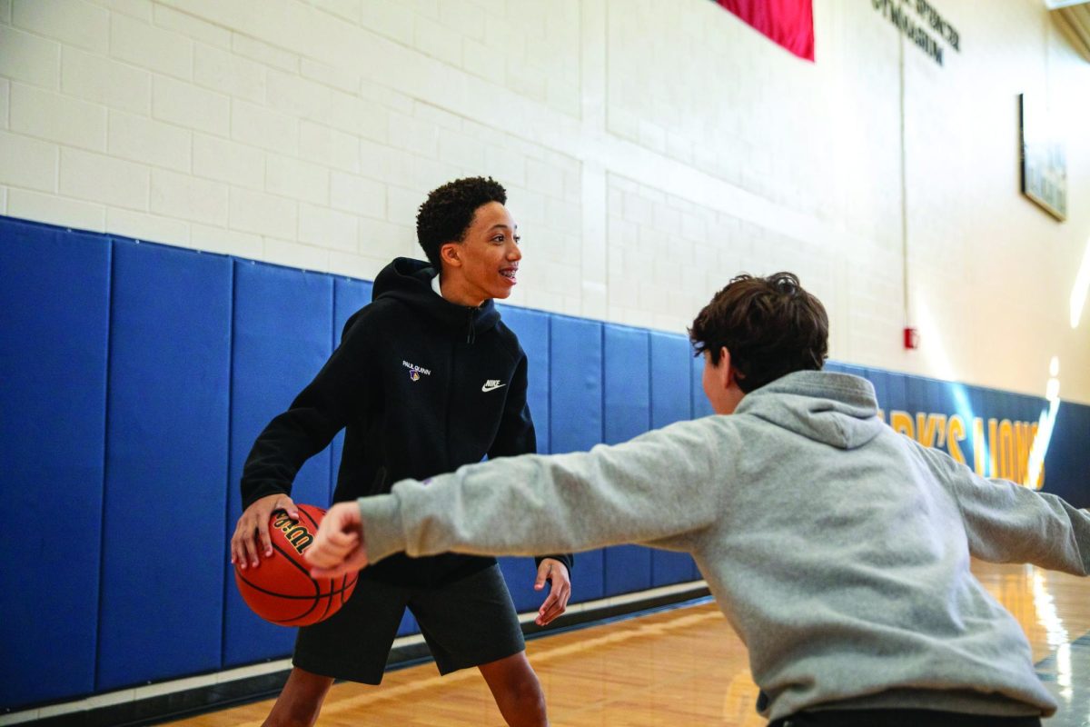 Eighth grader Michael Sorrell returned to campus this year and is happy to be back in the Lions’ Den. 
