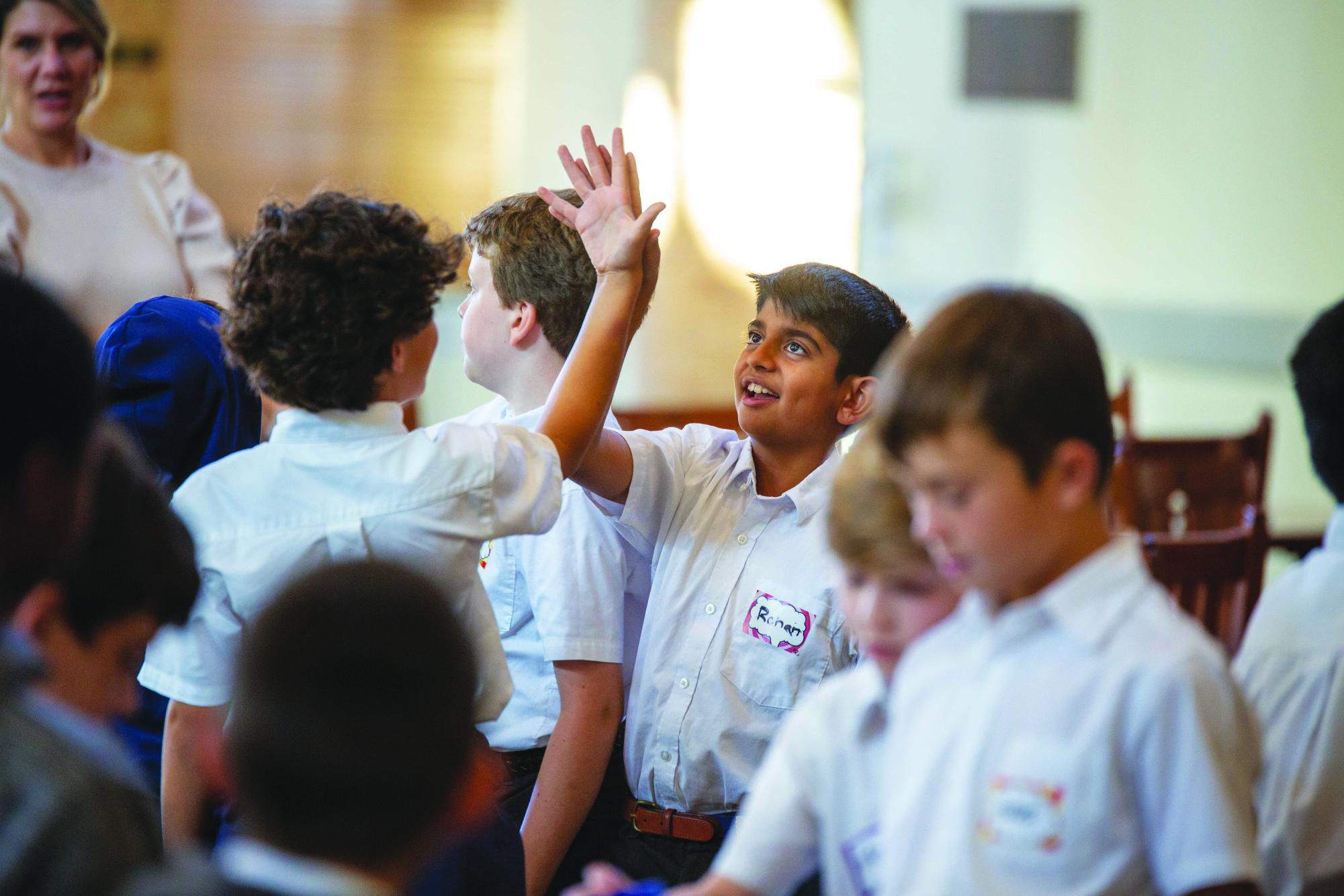 Lower schoolers attend Lions' Table event.