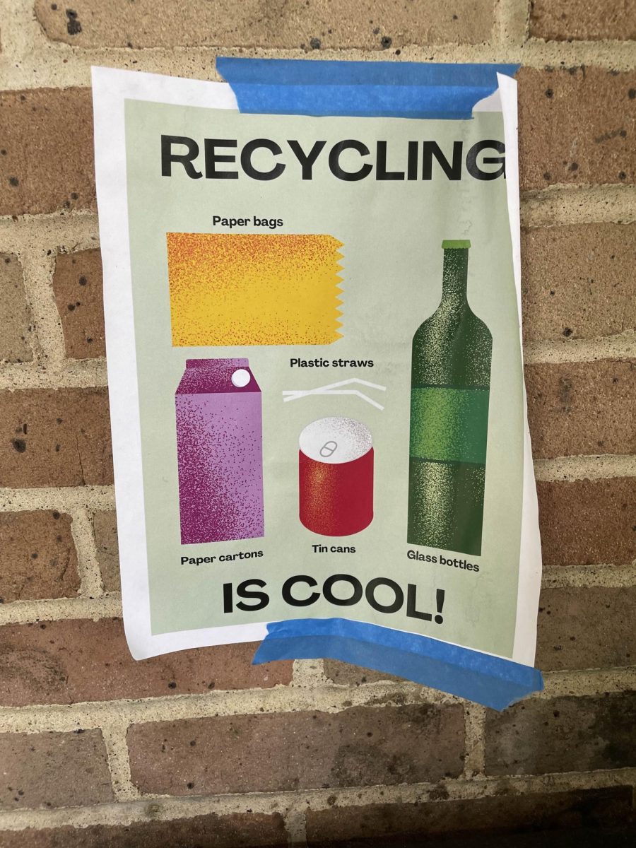 Environmental Week posters are spread throughout campus