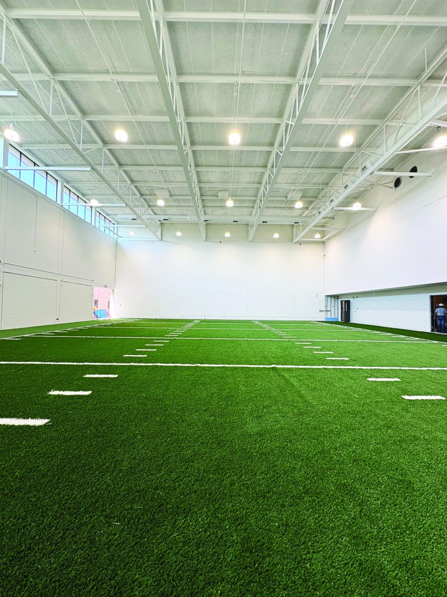 The new fieldhouse will be a facility for athletic programs to use in the near future. 
