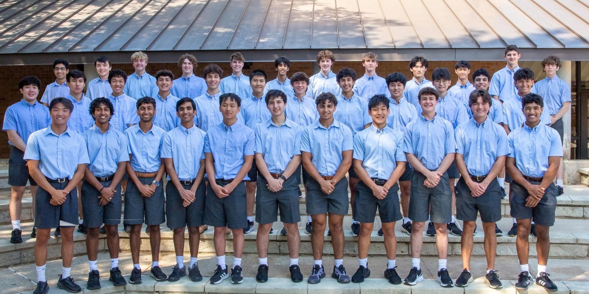 The 35 semi-finalists pose for a photo