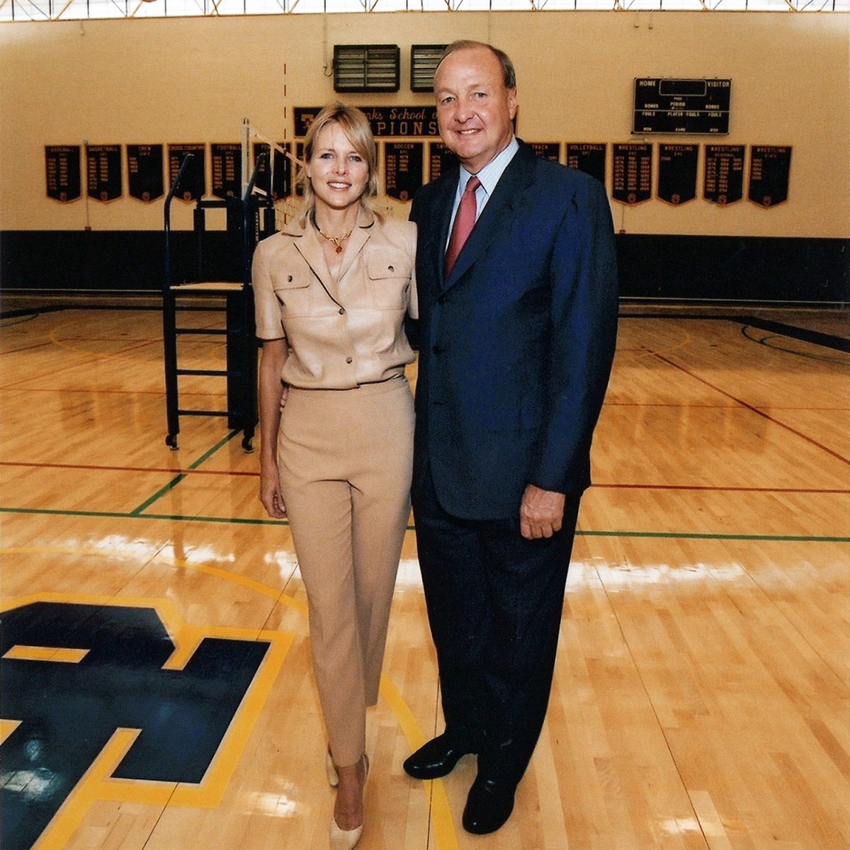 Hicks and his wife, Cinda Cree, pose at an event to commemorate the re