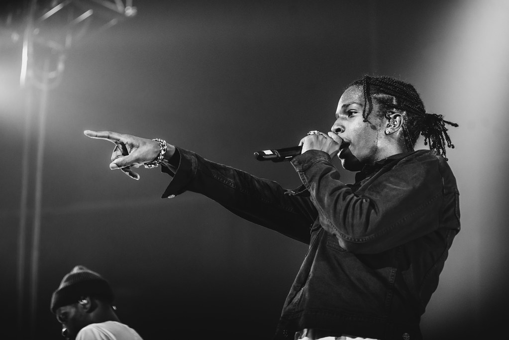 A$AP Rocky at a concert venue.