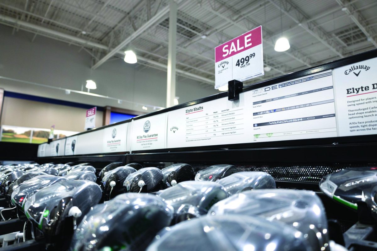 A set of golf clubs sells for five hundred dollars. Certain sports, like golf, require extremely pricy equipment, making the sport a risky investment for amateur players.