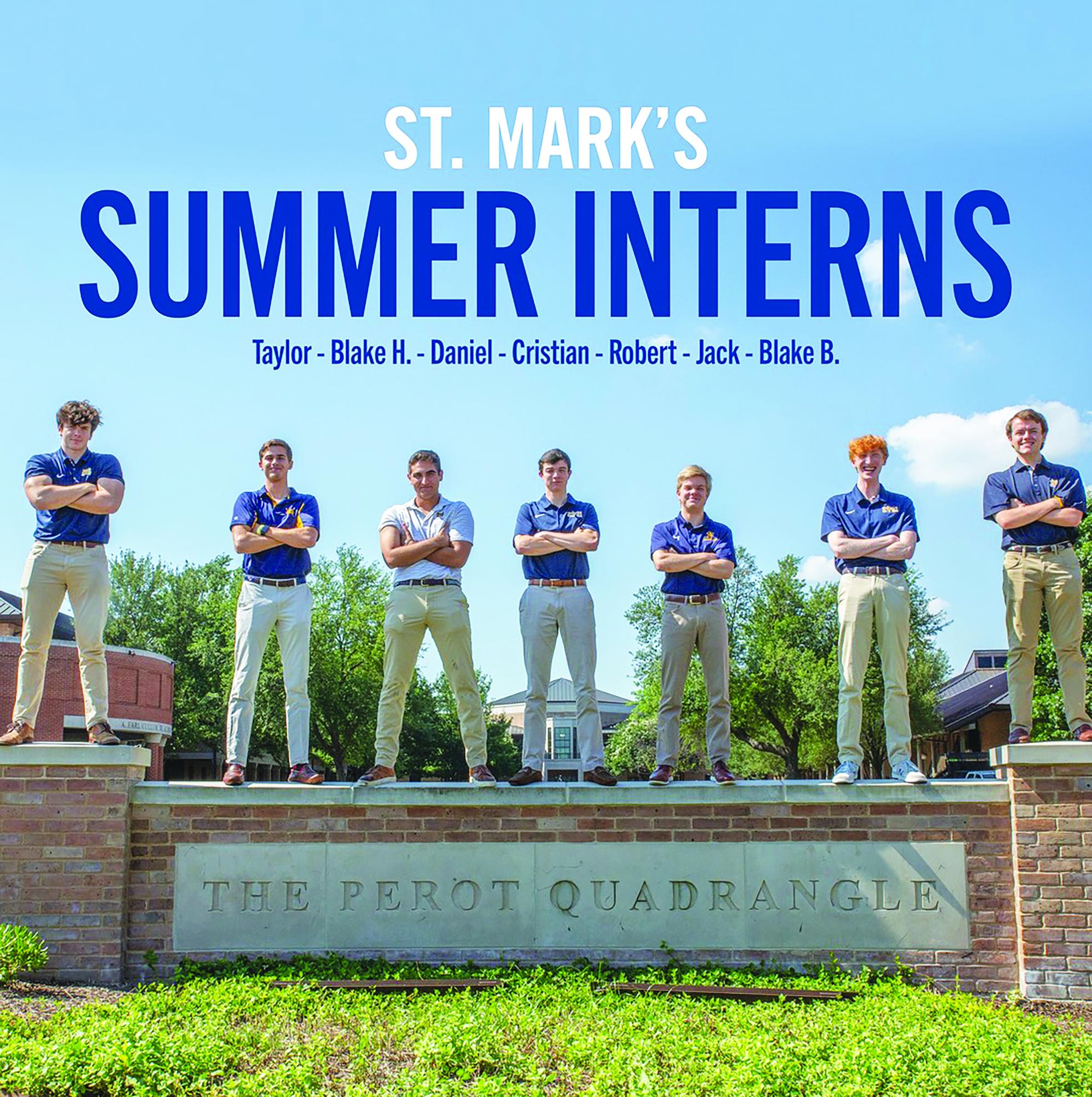 Alongside training for an IRONMAN, Taylor Hopkin ‘20 (left) spent part of his gap year interning at St. Mark’s