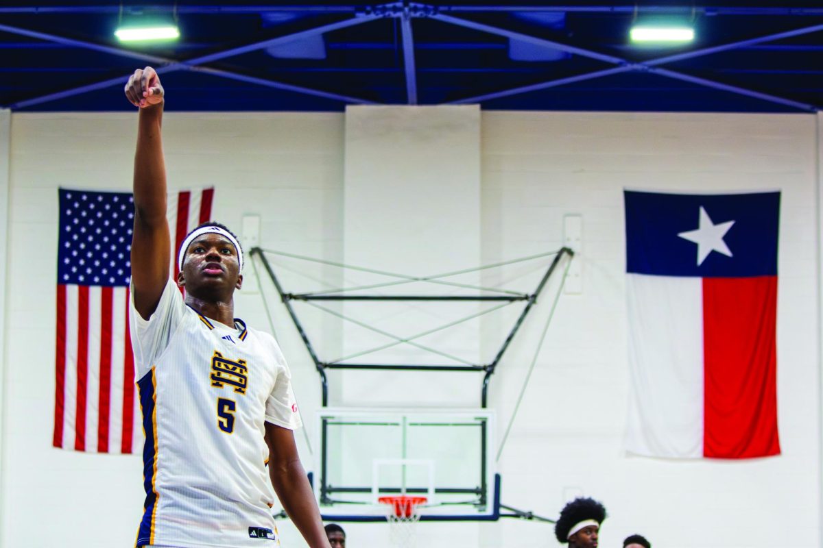 Dawson Battie shoots a free throw during a game against St. Andrew's during Fan Blizzard.