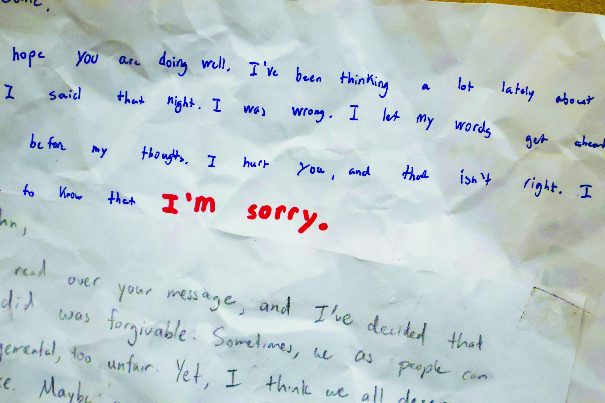 When small mistakes are blown out of proportion, sometimes a simple apology is the first step to receiving forgiveness.