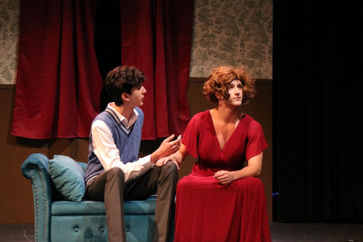 Manning Trubey and Reid Smith perform in a one-act play.