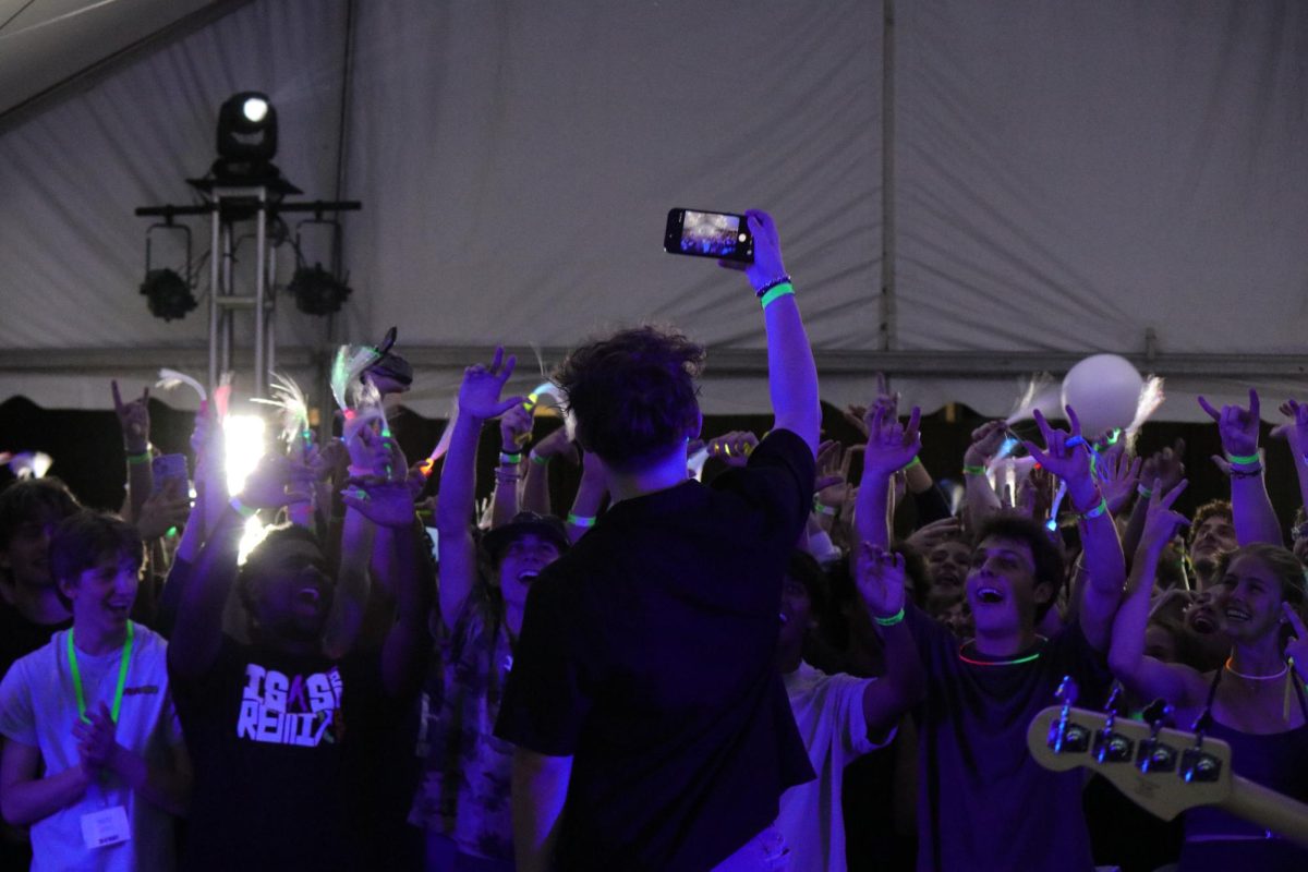 Rocky Lancaster takes a photo during the SMuRB performance.